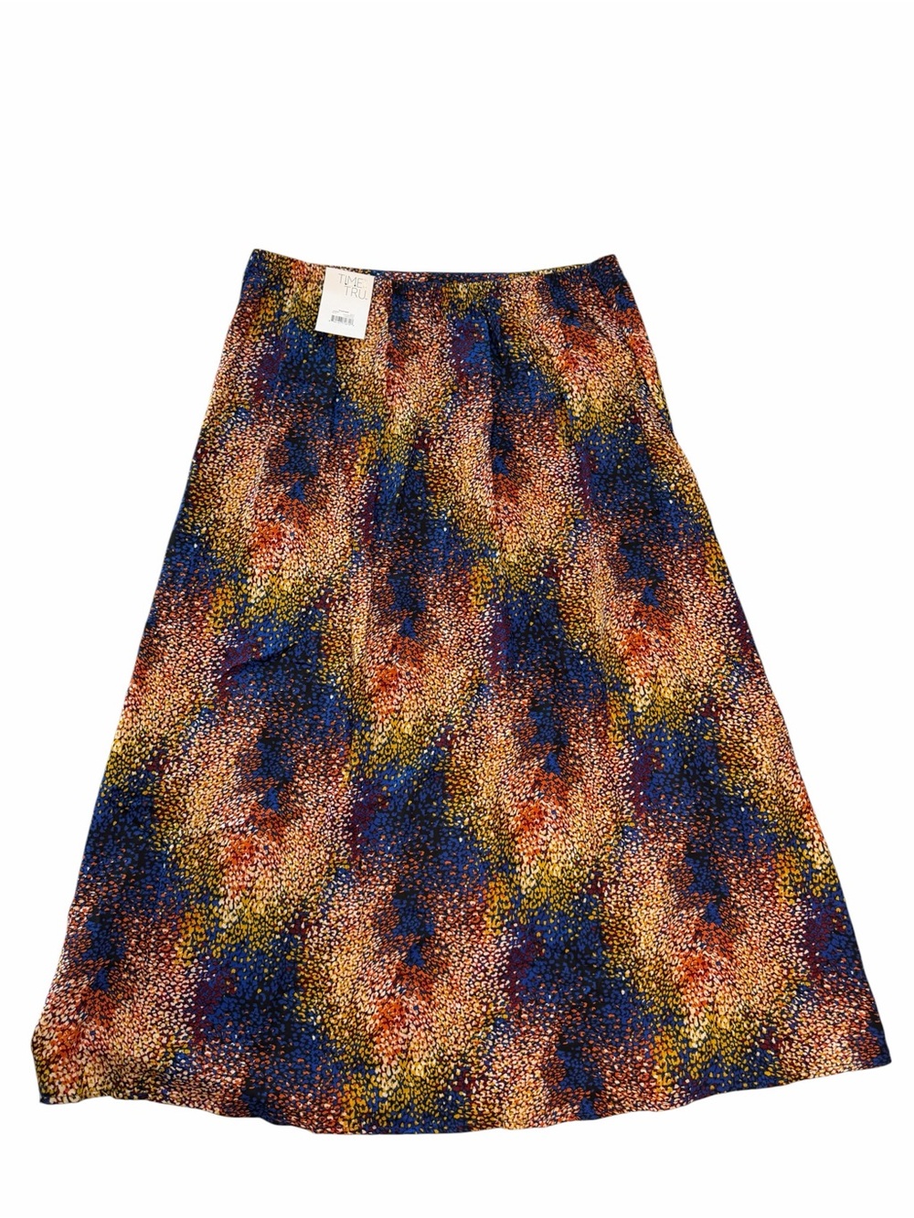 Time and Tru Multicolor Abstract Dot A-Line Skirt - Picture 2 of 4